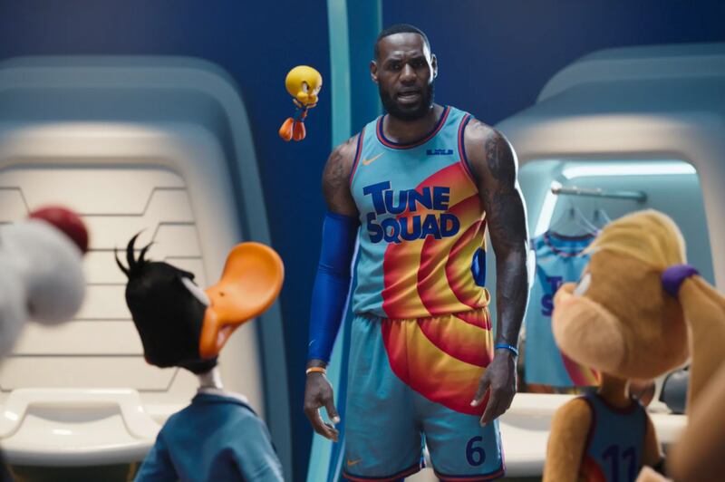 NBA star LeBron James in “Space Jam: A New Legacy.” 