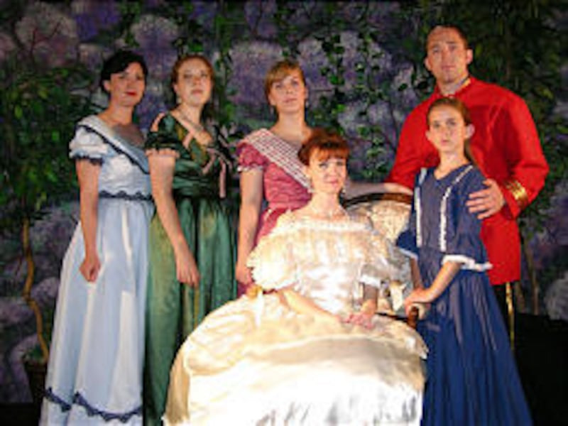 Back: Katie Conway, left, Kendra Duncan, Julia Skelton and Kevin Lambert; front, Georgia Wadsworth and Lauren Faber in "Secret Garden."