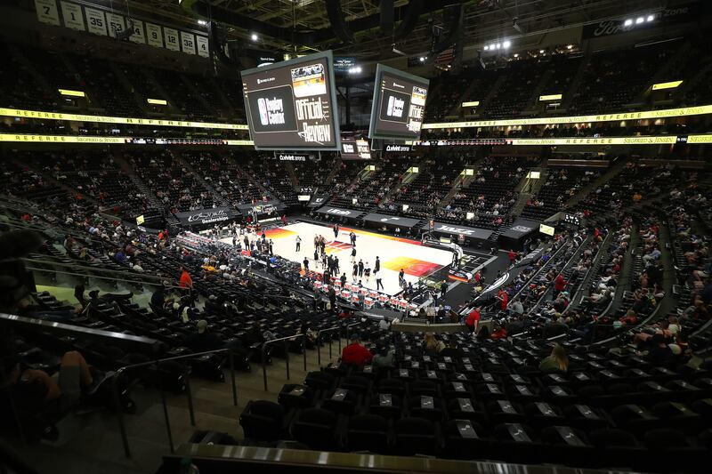 Utah Jazz fans cheer during a game at Vivint Arena in Salt Lake City on Friday, April 2, 2021.