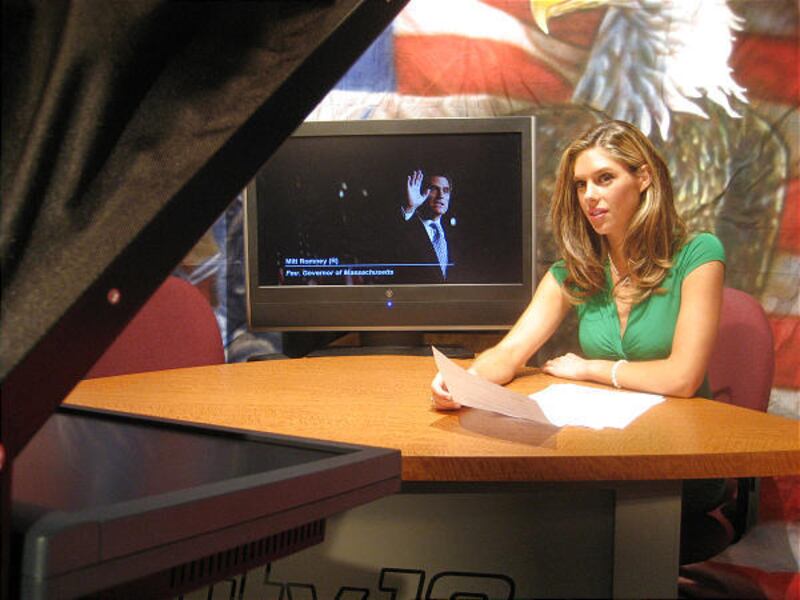 Abby Huntsman co-hosts an independent student-run political talk show at the University of Pennsylvania.