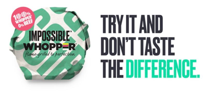 Burger King’s Impossible Whopper is one of many new fast food options containing plant-based meat.