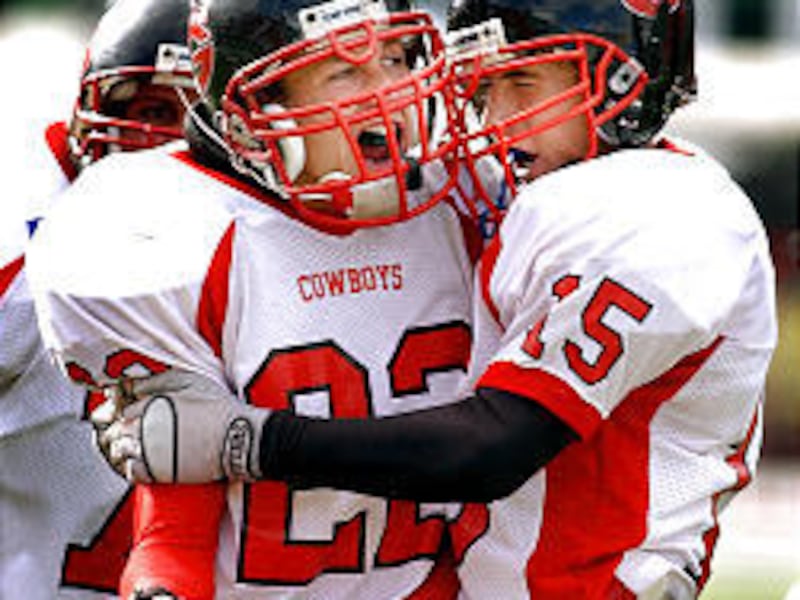 Grantsville's Kirk Fawson (22) and Heath Bleazard (15) are one win away from a 3A championship.