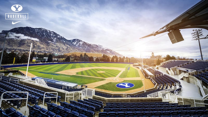BYU's new synthetic turf baseball field includes an underneath heating and drainage system.