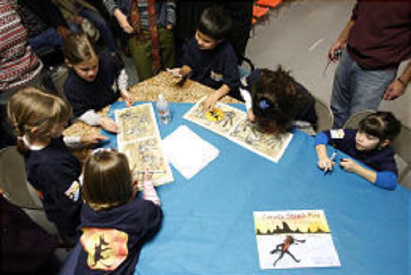Young artists and authors sign copies of their book, "Coyote Steals Fire." Sam Weller's will host a book release Friday at 5:30 p.m.
