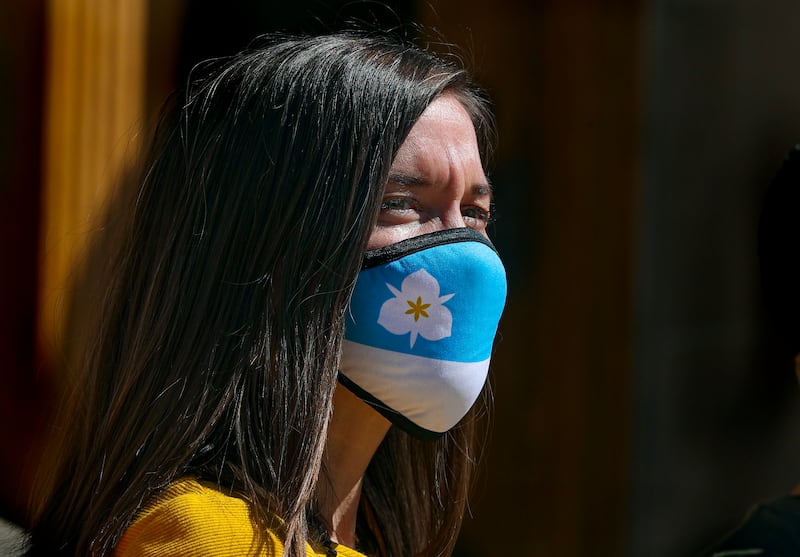 Salt Lake City Mayor Erin Mendenhall, pictured here in April 2021, said she had “no regrets” for her push for a mask mandate to protect Salt Lake City citizens.