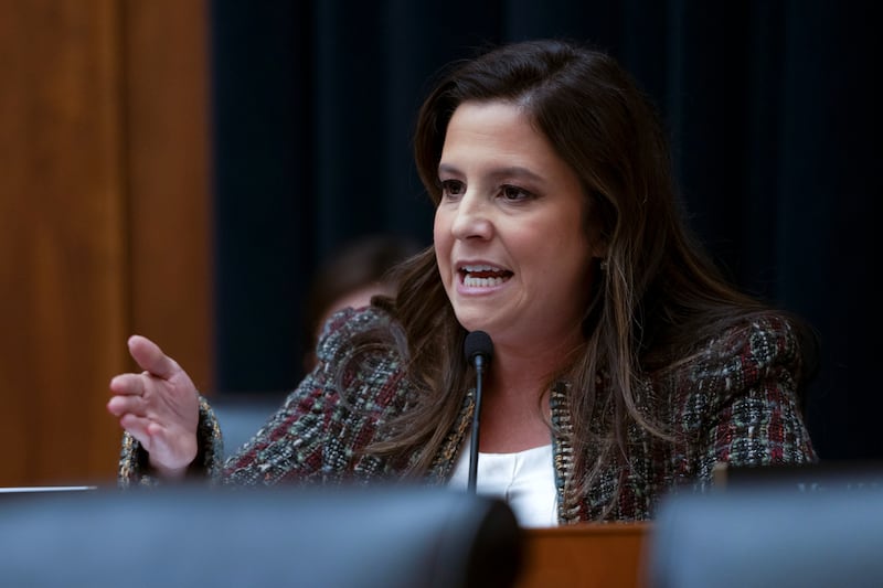 Rep. Elise Stefanik, R-N.Y., speaks during a hearing of the House Committee on Education on Capitol Hill on Dec. 5, 2023.
