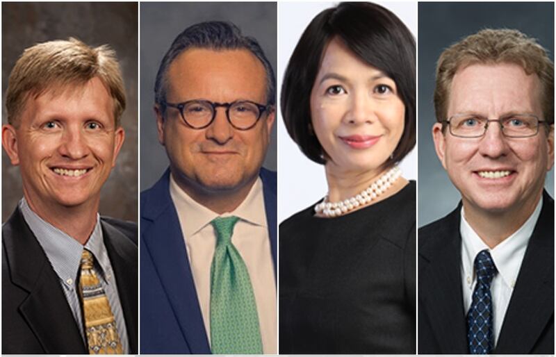 Pictured from left to right: Matthew J. Wilson, Bradley J. Cook, Astrid S. Tuminez, John R. Rosenberg