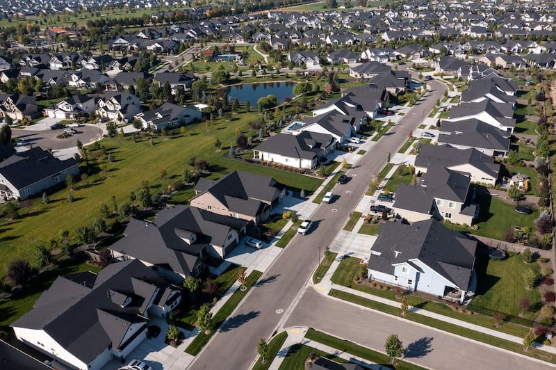 New homes in Eagle, Idaho, are pictured on Friday, Sept. 23, 2022.