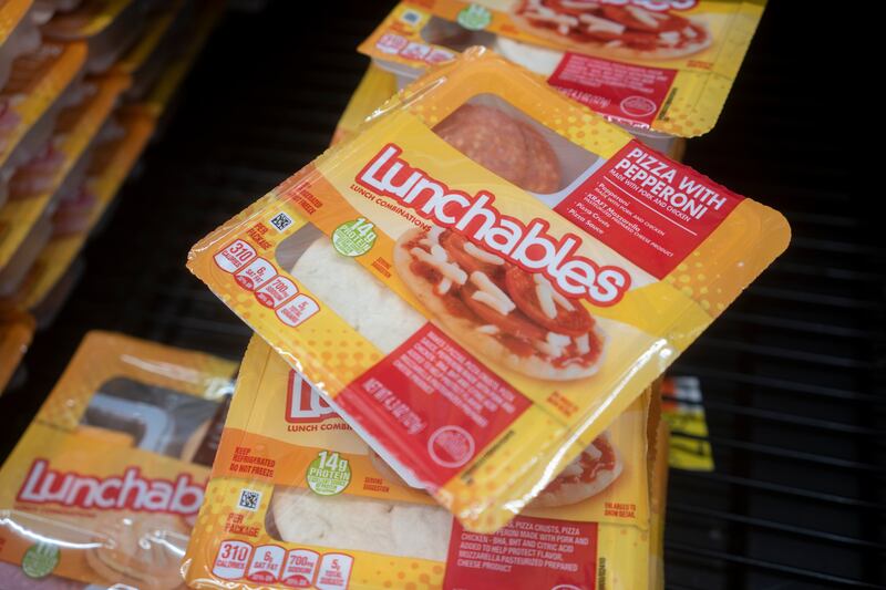Boxes of Lunchables.