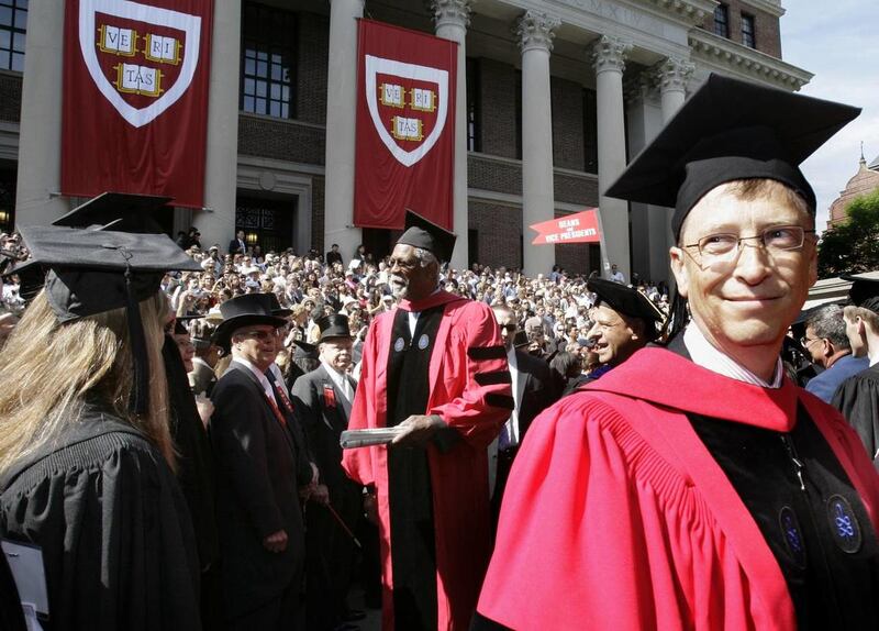 Bill Gates at the commencement of Harvard University in 2007