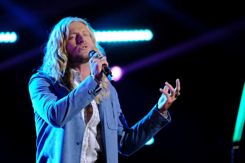 Jordan Matthew Young is pictured during an episode of “The Voice.”