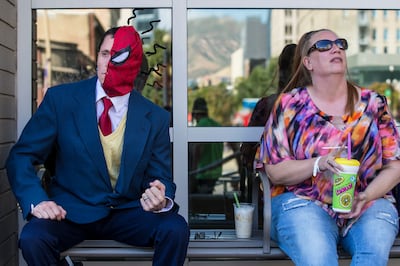 Dan Vondenkamp, dressed as Spider-Man, left, and Beckah Vondenkamp attend FanX Salt Lake Comic Convention at the Salt Palace Convention Center in Salt Lake City on Saturday, Sept. 8, 2018.