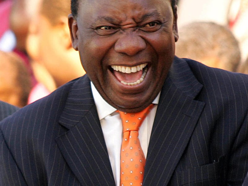 In this photo taken May, 8, 2006, South African businessman Cyril Ramaphosa is photographed outside parliament in Cape Town, South Africa. Ramaphosa, one of South Africa's most prominent and politically connected businessmen is taking over McDonald's res