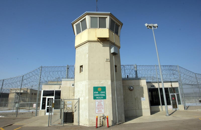 FILE — Utah State Prison main entrance Wednesday, Feb. 6, 2013. Separate weekend lockdowns at the Salt Lake County Jail and at Utah State Prison facilities in Draper and Gunnison were lifted by Monday morning.