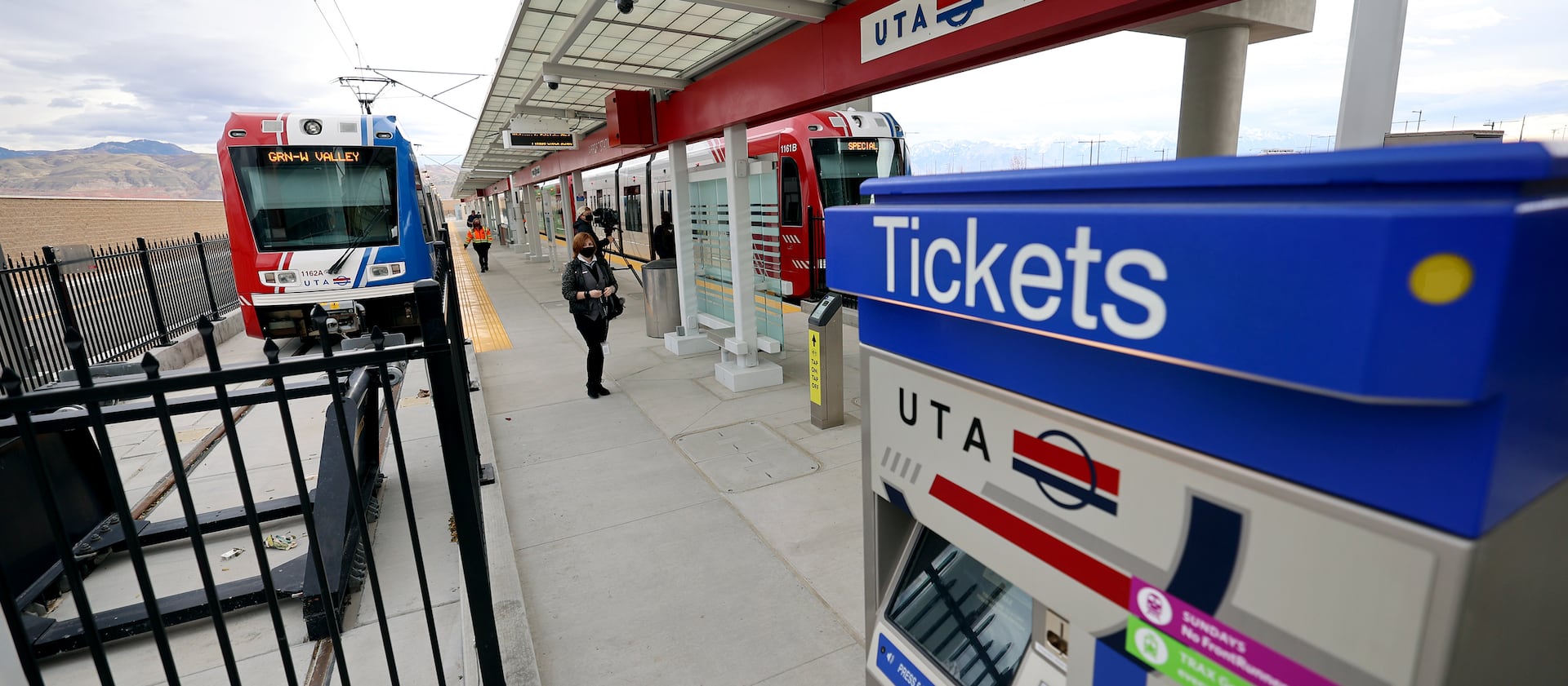 The Utah Transit Authority’s new TRAX airport station marks culmination of 20 months of construction.