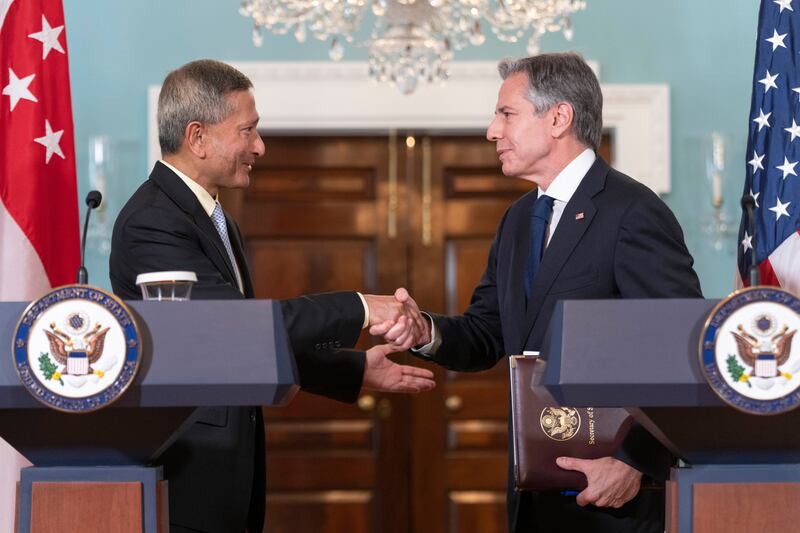 Secretary of State Antony Blinken, right, will be making a trip to China this weekend.