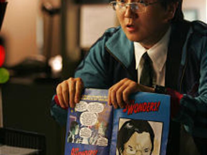 Masi Oka is Hiro Nakamura on "Heroes." Oka's character gives the otherwise dark, violent and gory superhero fantasy a shot of joy.