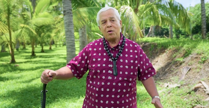 Cy Bridges, a Hawaiian historian, talks about a pu'uhonua in the new film, "Sharing Aloha."