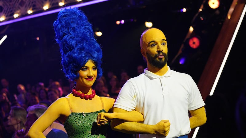 A still from “Dancing with the Stars” Episode 4, featuring Charli D’Amelio and Mark Ballas.