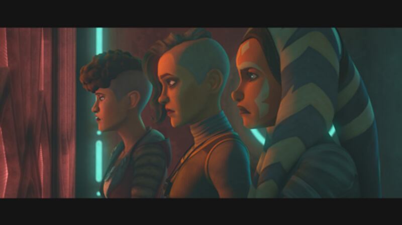 After being imprisoned by the Pykes, Ahsoka Tano and the Martez sisters manage a daring escape of their stronghold. Together they flee through the city to their ship, desperate to evade the Pyke forces in pursuit in “Dangerous Debt,” an all-new episode of “Star Wars: The Clone Wars” this FRIDAY, April 3 on Disney+.