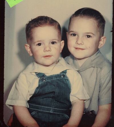 Young Jerry Johnston, right, with his younger brother, David.
