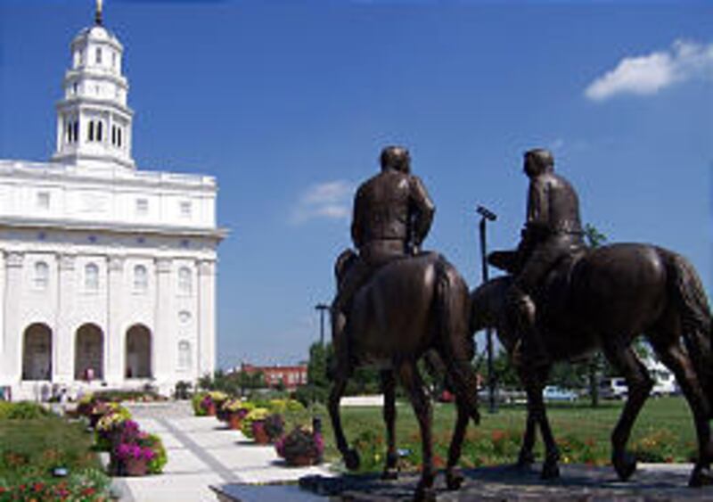 A statue depicting LDS Prophet Joseph Smith and his brother Hyrum will be dedicated in Nauvoo, Ill., tonight across the street from the reconstructed temple.
