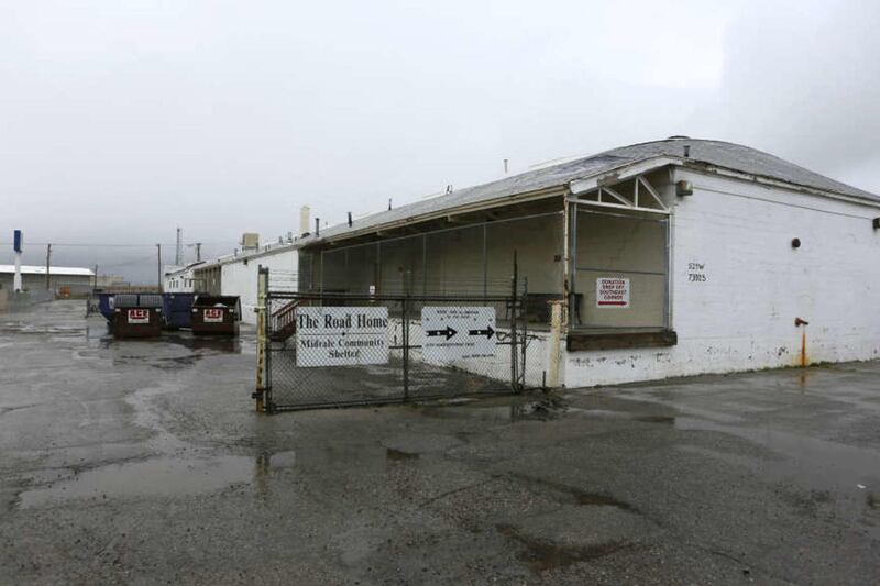 The Road Home winter overflow shelter in Midvale. Demolition of the Road Home's winter overflow shelter is scheduled to begin at 8 a.m. Tuesday, making way for a new facility designed for the purposes of sheltering families and providing effective case ma