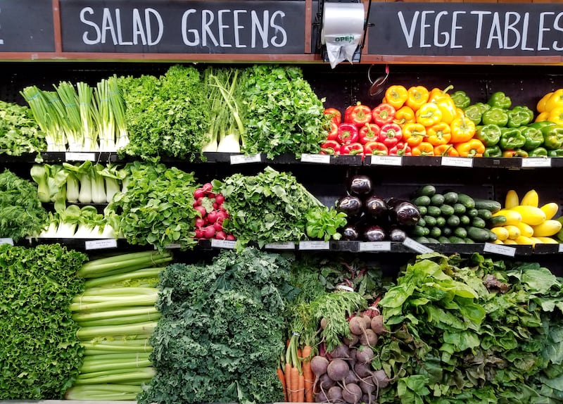 Salad greens and vegetables in Cambridge, Mass.