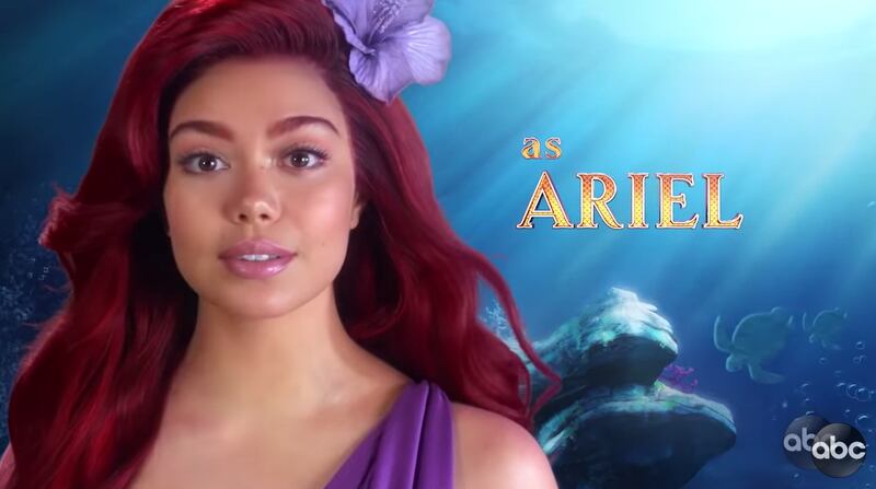 Auli’i Cravalho as Ariel in video promo of ABC’s “The Little Mermaid Live!”