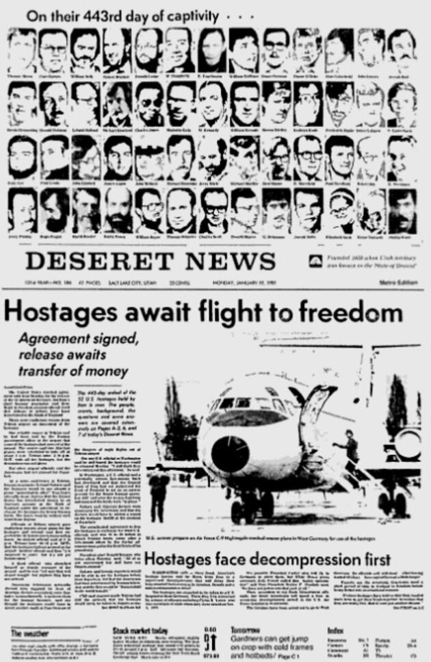 Deseret News archives: Hostages released after 444 days in captivity in Iran
