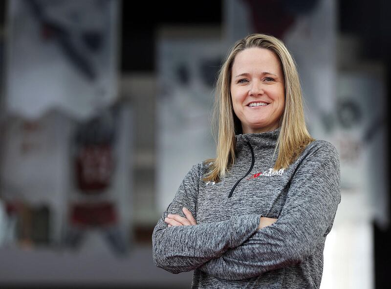 University of Utah head women's basketball coach Lynne Roberts poses for a photo in Salt Lake City, Wednesday, Jan. 13, 2016.