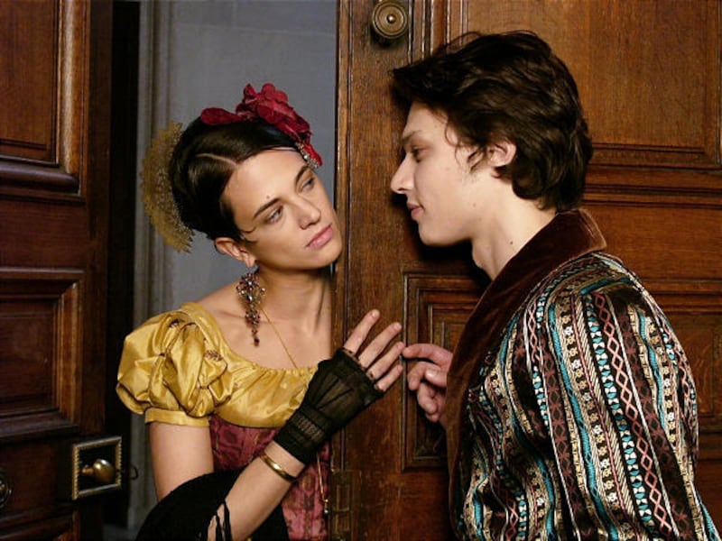 Asia Argento as La Vellini and Fu'ad Ait Aattou as Ryno de Marigny in a scene from the new film "The Last Mistress."