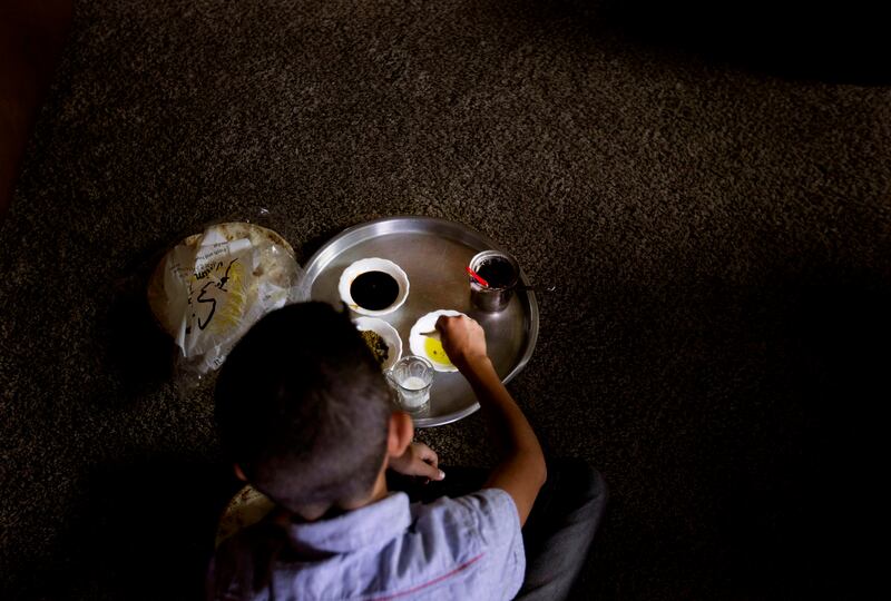 Abdullah Hamad eats breakfast before the first day of attending the Granite School District’s Tumaini Welcome & Transition Center in South Salt Lake on Aug. 23, 2017. The boys will spend two weeks at the center before heading to their new school.