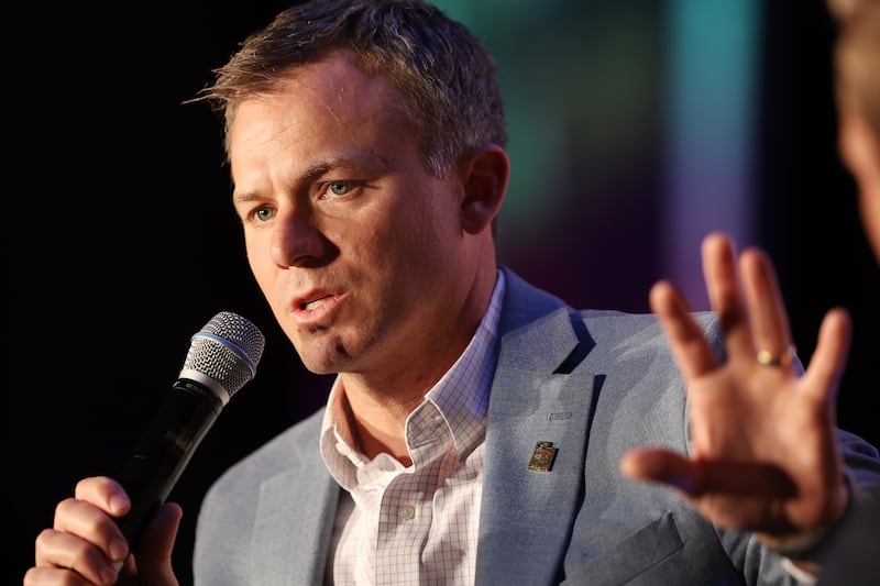 Rep. Blake Moore, R-Utah, speaks at the American Conservation Coalition summit in Salt Lake City on June 16, 2023.