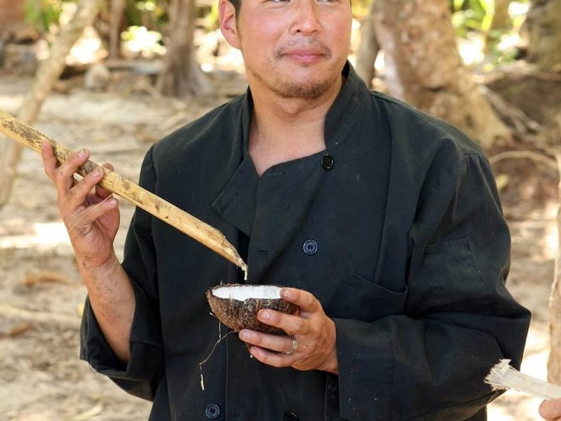 Jonas Otsuji is shown in an episode of "Survivor: One World" from Wednesday, March 14. The Lehi, Utah, resident shared some of the dishes he made while on the island.