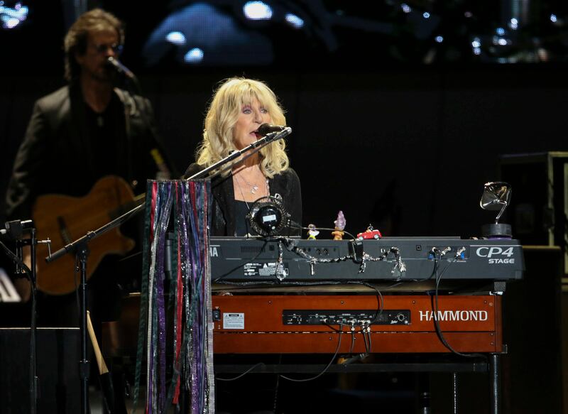 Christine McVie with Fleetwood Mac performs at State Farm Arena in Atlanta.