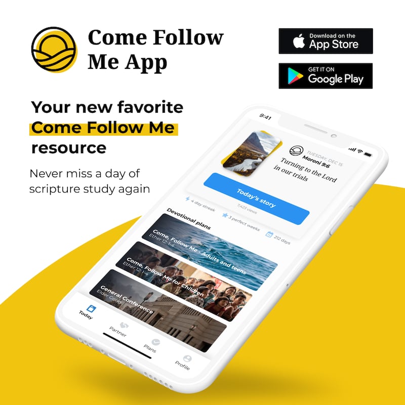 The Come Follow Me app is designed to help Latter-day Saints find time for daily scripture study.