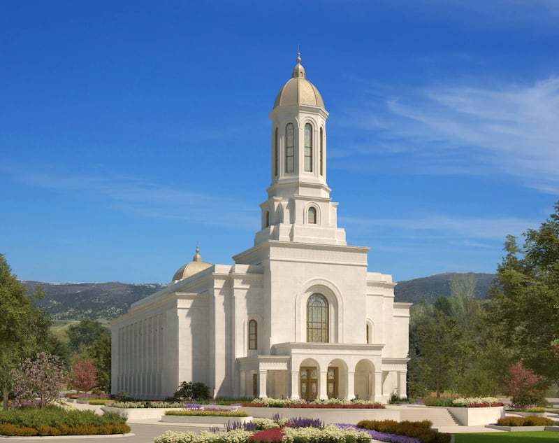 A rendering of the Ephraim Utah Temple.
