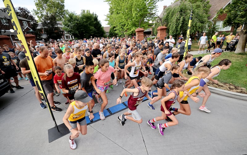 Runners start the Deseret News 5K in Salt Lake City.