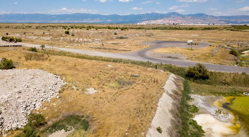 A section of land looking northeast at 7200 West and I-80 that is part of the proposed Utah Inland Port in Salt Lake City on Monday, July 16, 2018.