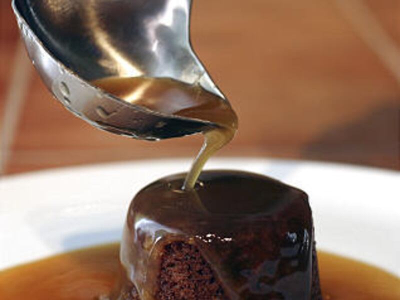 Sticky toffee pudding is a popular dessert year-round.