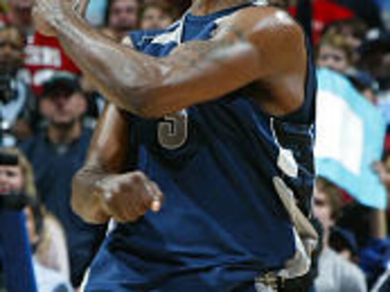 Georgetown's DaJuan Summers celebrates after the Hoyas defeated North Carolina in the NCAA tournament.