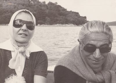 Maria Callas and Aristotle Onassis in "Maria by Callas.”