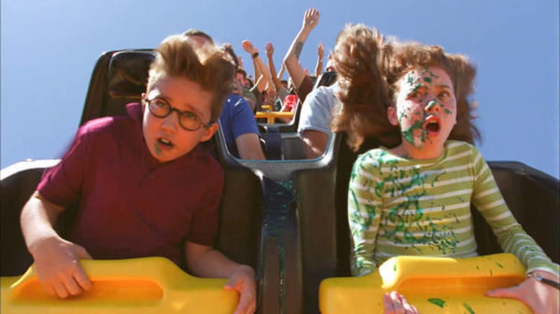 In this film publicity image released by Relativity Media, Jordana Beatty, right, and Preston Bailey are shown in a scene from "Judy Moody and the not Bummer Summer."