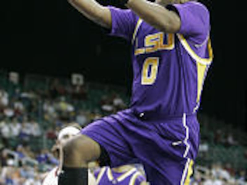 LSU's Glen Davis was one of four big men who worked out for the Jazz Sunday in Salt Lake City.