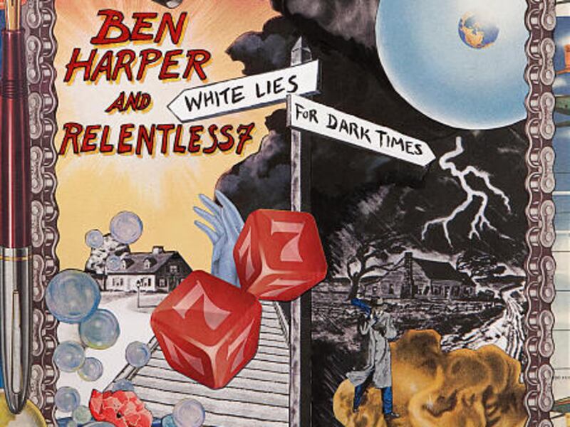 "White Lies for Dark Times" is shown in this CD cover image released by Virgin Records, the latest by Ben Harper and Relentless7.