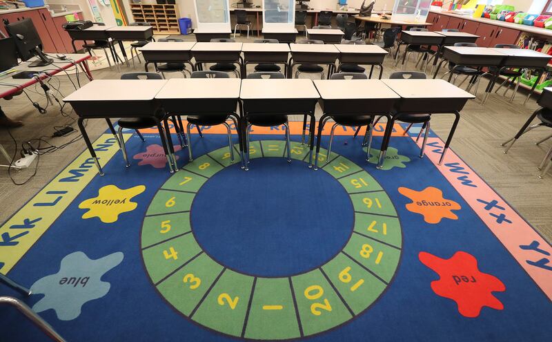 A third grade classroom at Parkview Elementary School is pictured in Salt Lake City on Sept. 8, 2020.