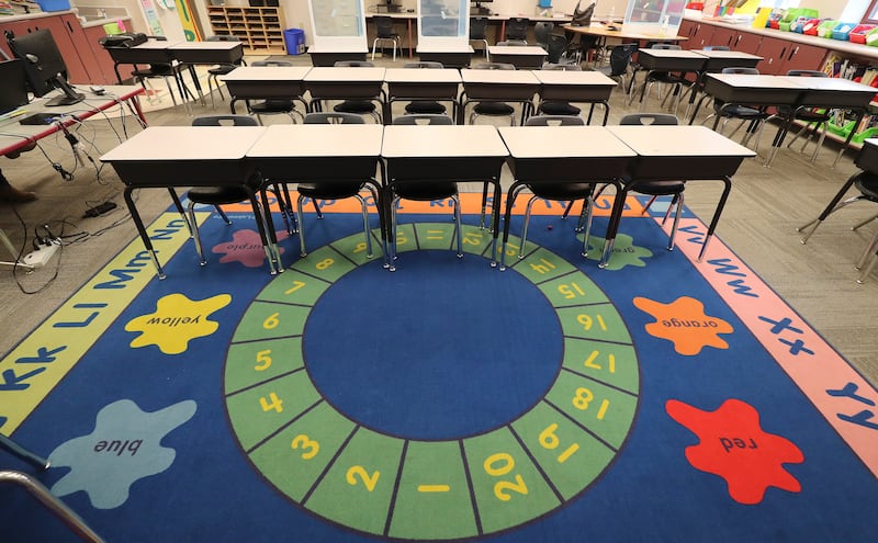 A third grade classroom at Parkview Elementary School is pictured in Salt Lake City on Sept. 8, 2020.