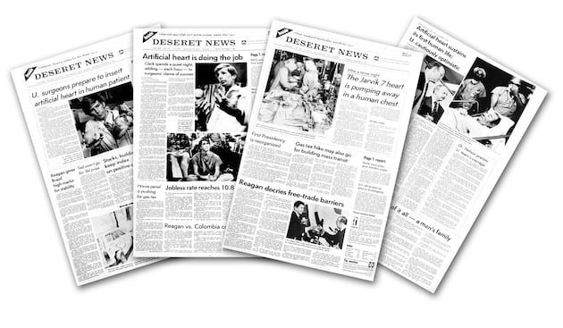 Deseret News archives: First successful artificial heart transplant surgery performed in 1982 in Salt Lake City