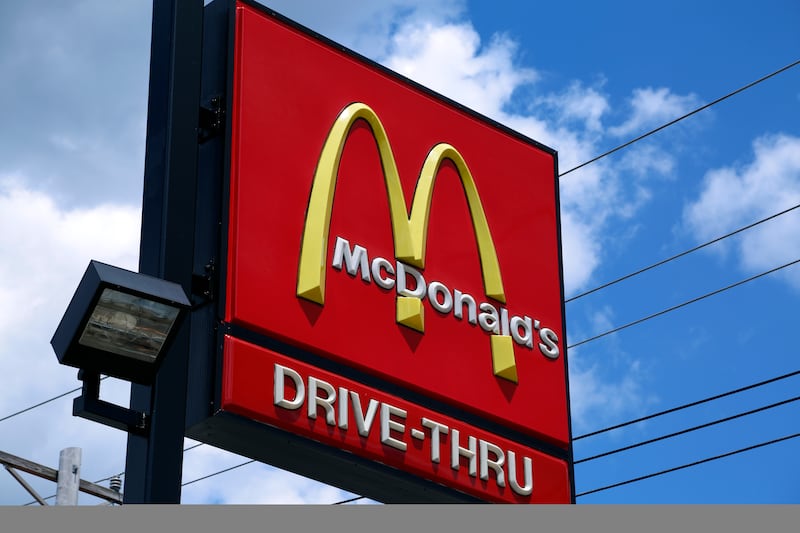 This is the sign outside a McDonald's restaurant in Pittsburgh Wednesday, July 18, 2018.